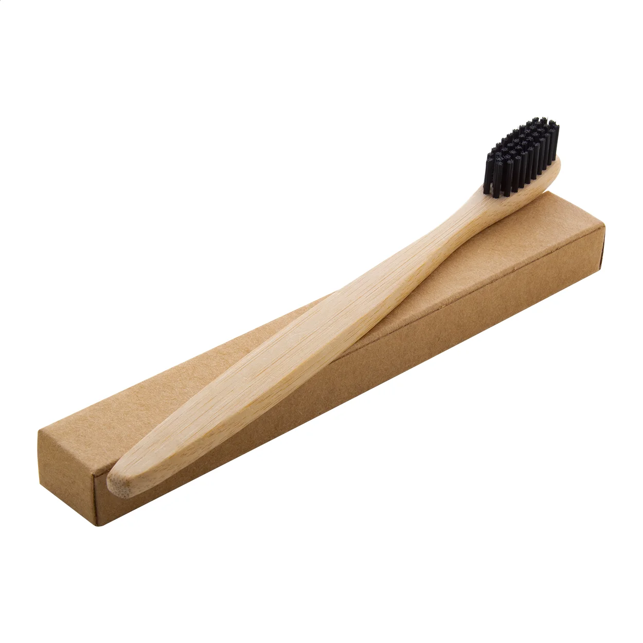 Bambus-Zahnbürste Boohoo, schwarz, natur – Bild 3