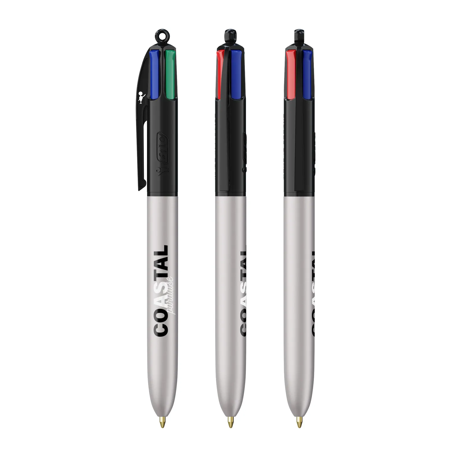 BIC® 4 Colours® Glacé, Schwarz - Silberglaté – Bild 2