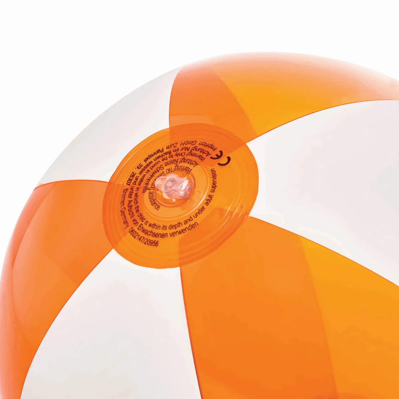 OCEAN - Strandball, transparent orange, weiß – Bild 4