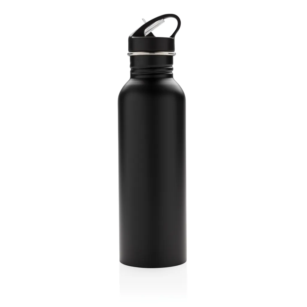 Deluxe Sportflasche aus Edelstahl, schwarz – Bild 2