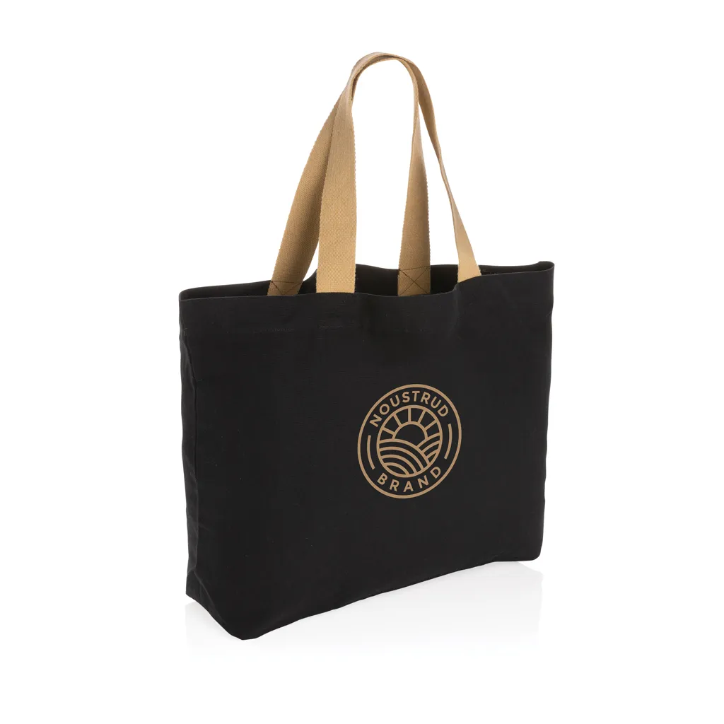 Impact Aware™ 240g/m² große Tasche aus rCanvas, ungefärbt, schwarz – Bild 3