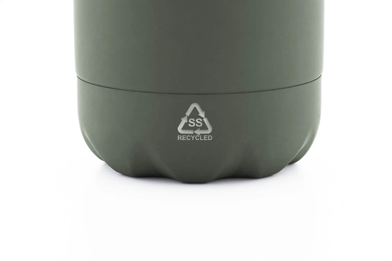 Flasche Refill Soft aus recyceltem Edelstahl, grün – Bild 3