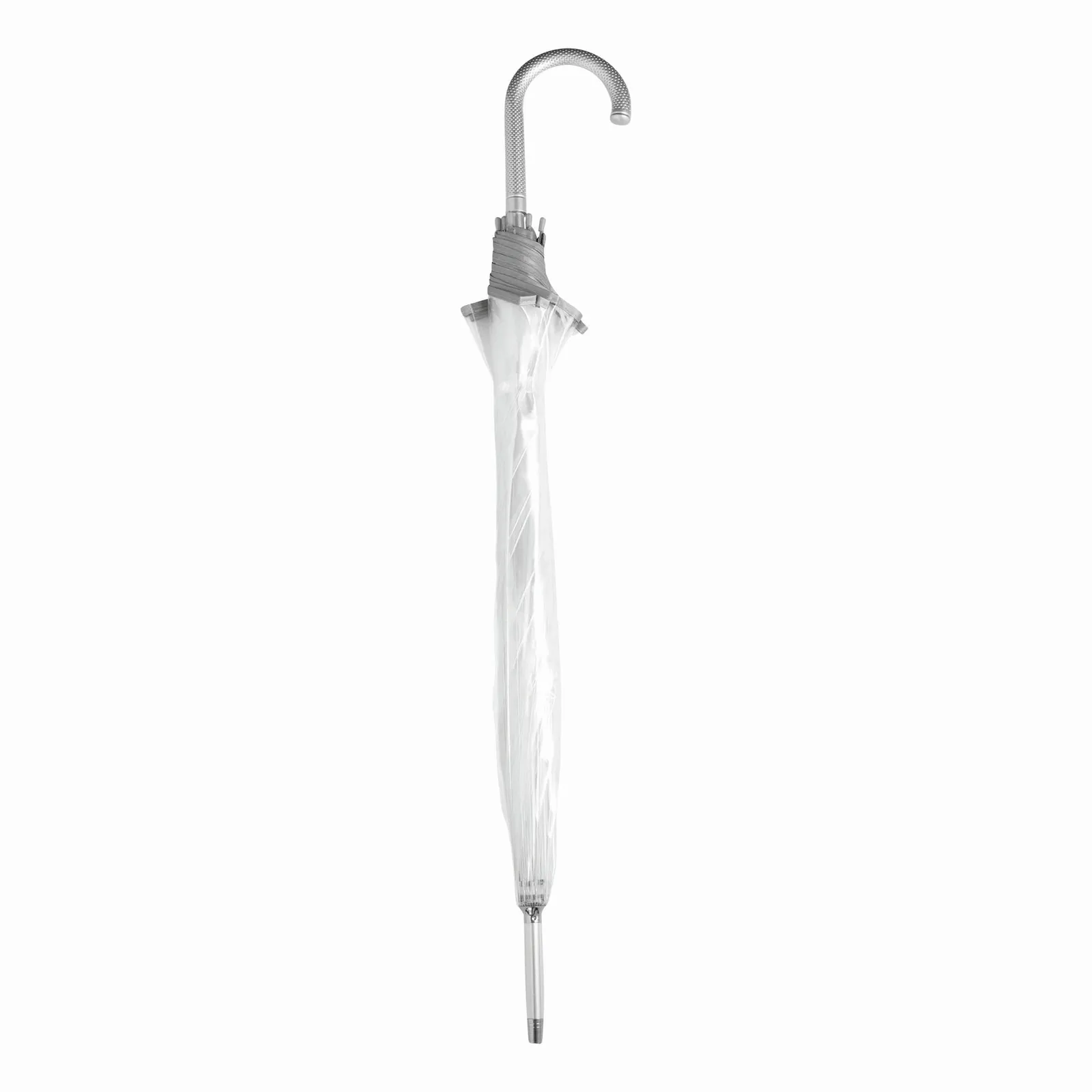 PANORAMIX Umbrella, Transparenter Aluminium-Stockschirm silber, transparent, silber, transparent – Bild 3