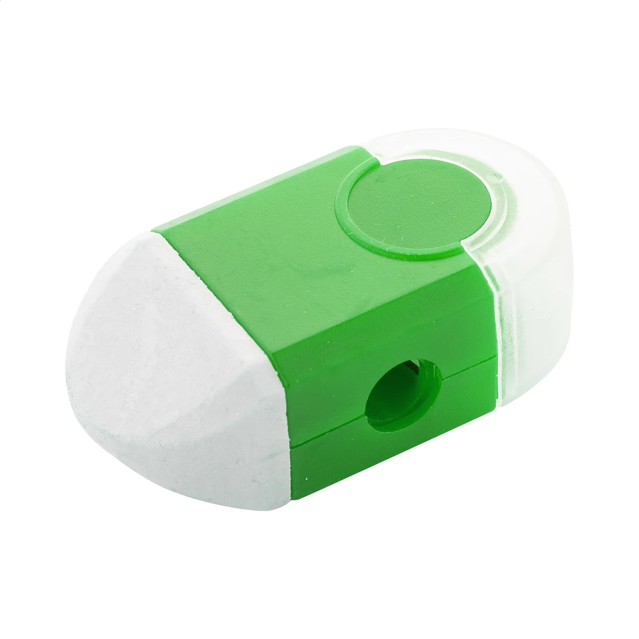 Radiergummi und Spitzer Pencix, grün, weiß – Bild 3