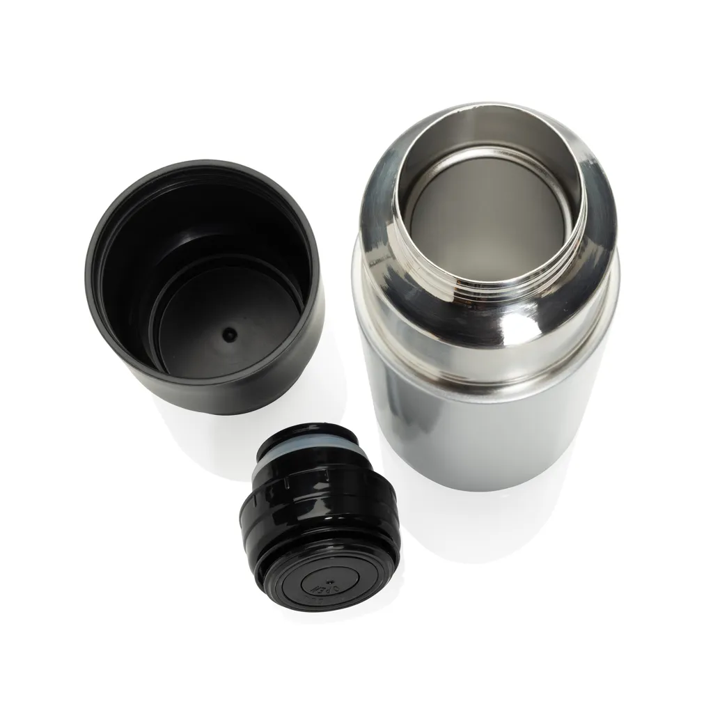 Thermocup RCS – recycelte Thermosflasche mit Becher, 500ml, silber – Bild 4