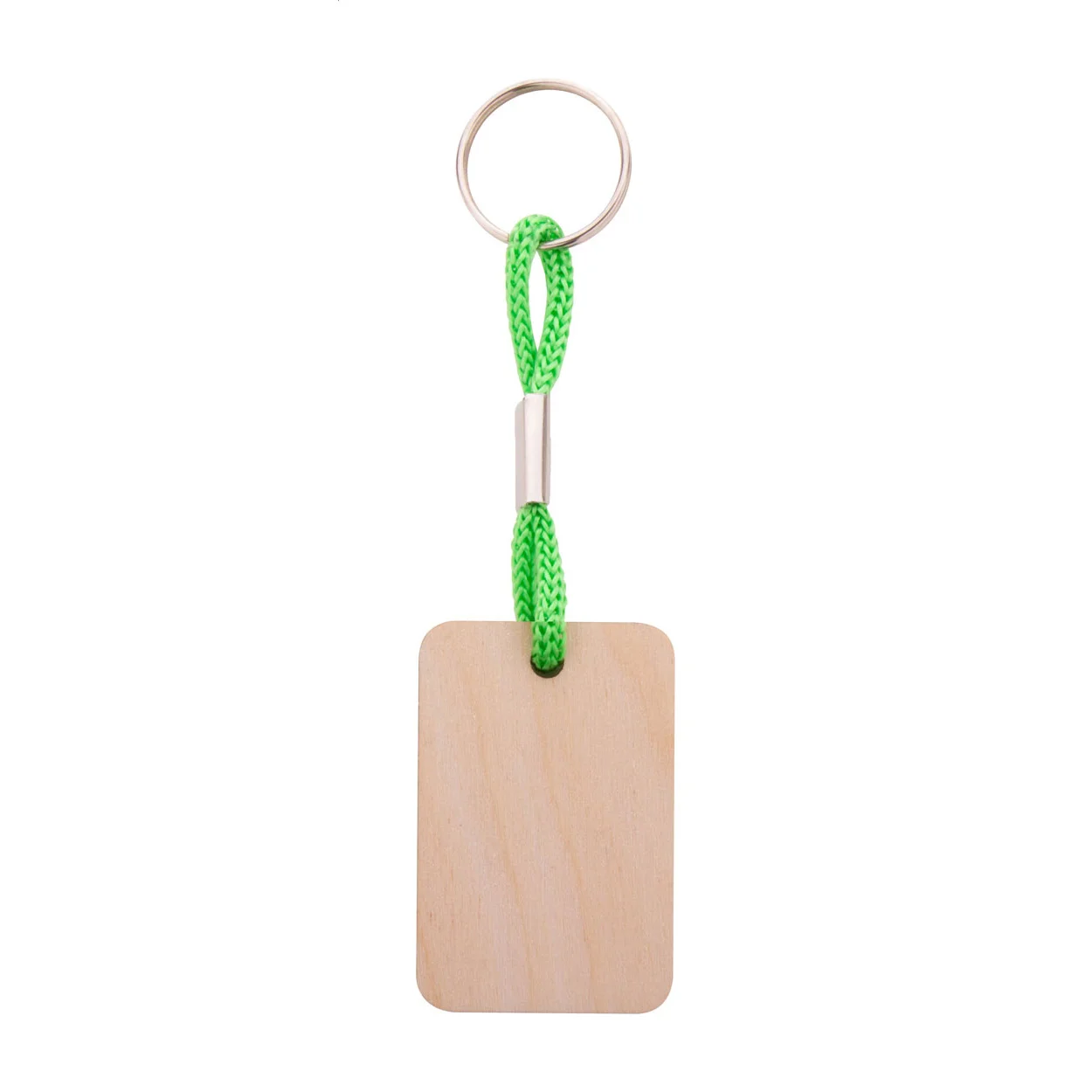Individueller Schlüsselanhänger Woody Plus D, grün, natur – Bild 2