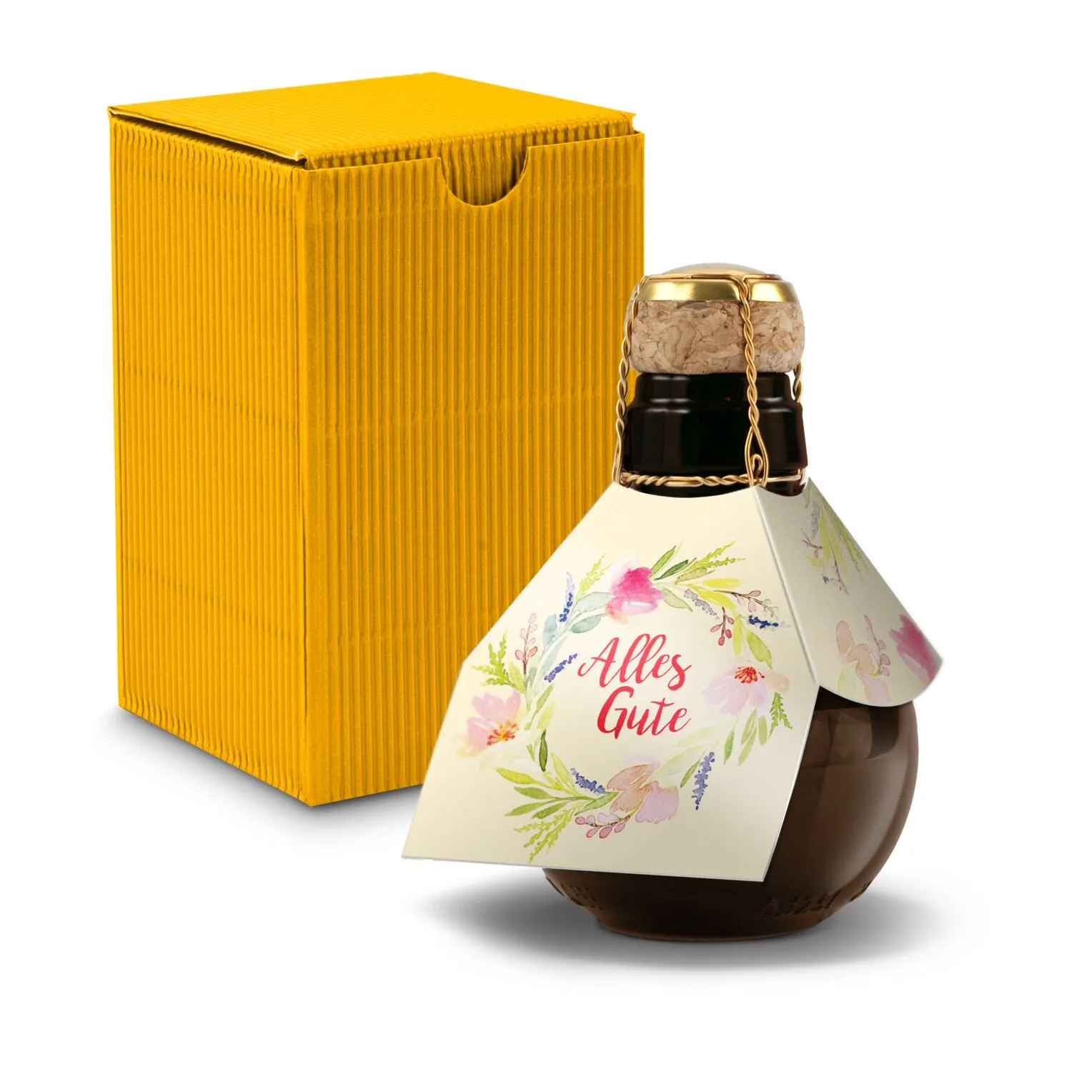Kleinste Sektflasche der Welt! Alles Gute - Inklusive Geschenkkarton, 125 ml