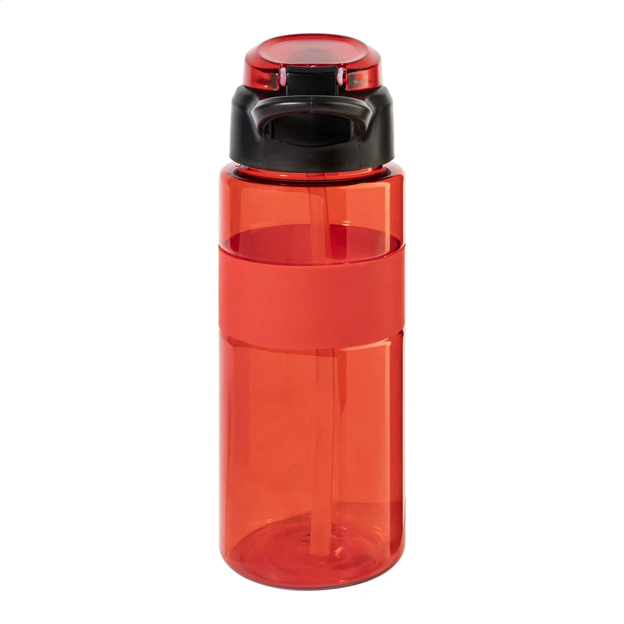 RPET Trinkflasche Fitgrip, rot – Bild 3