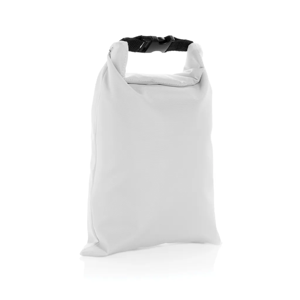 Snackstrap faltbarer Lunchbag aus AWARE™ rPET 30 x 20cm, weiß – Bild 3