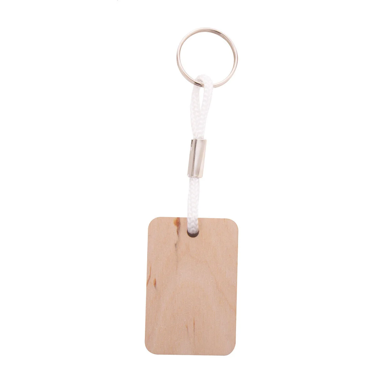 Individueller Schlüsselanhänger Woody Plus D, weiß, natur – Bild 2