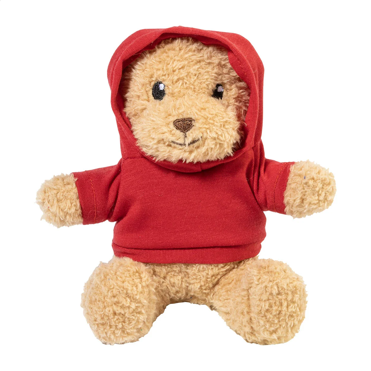 Plüsch-Teddybär Hobear mit Hoodie, rot – Bild 4
