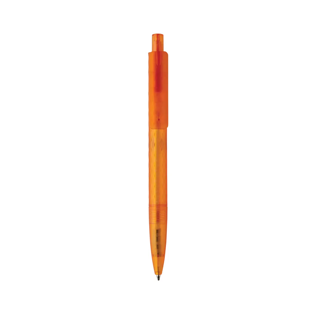X3 Frosted-Pen aus GRS recyceltem PC, orange – Bild 3