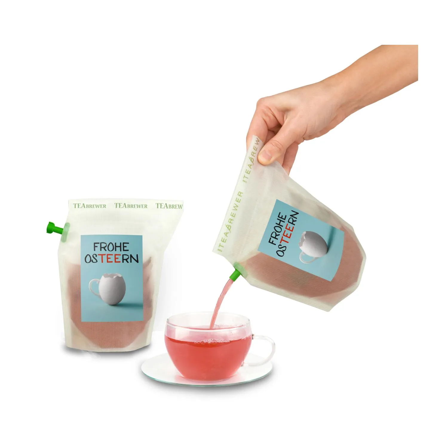 Geschenkartikel / Präsentartikel: Oster-Tee, Tasty Berry, weiß – Bild 4