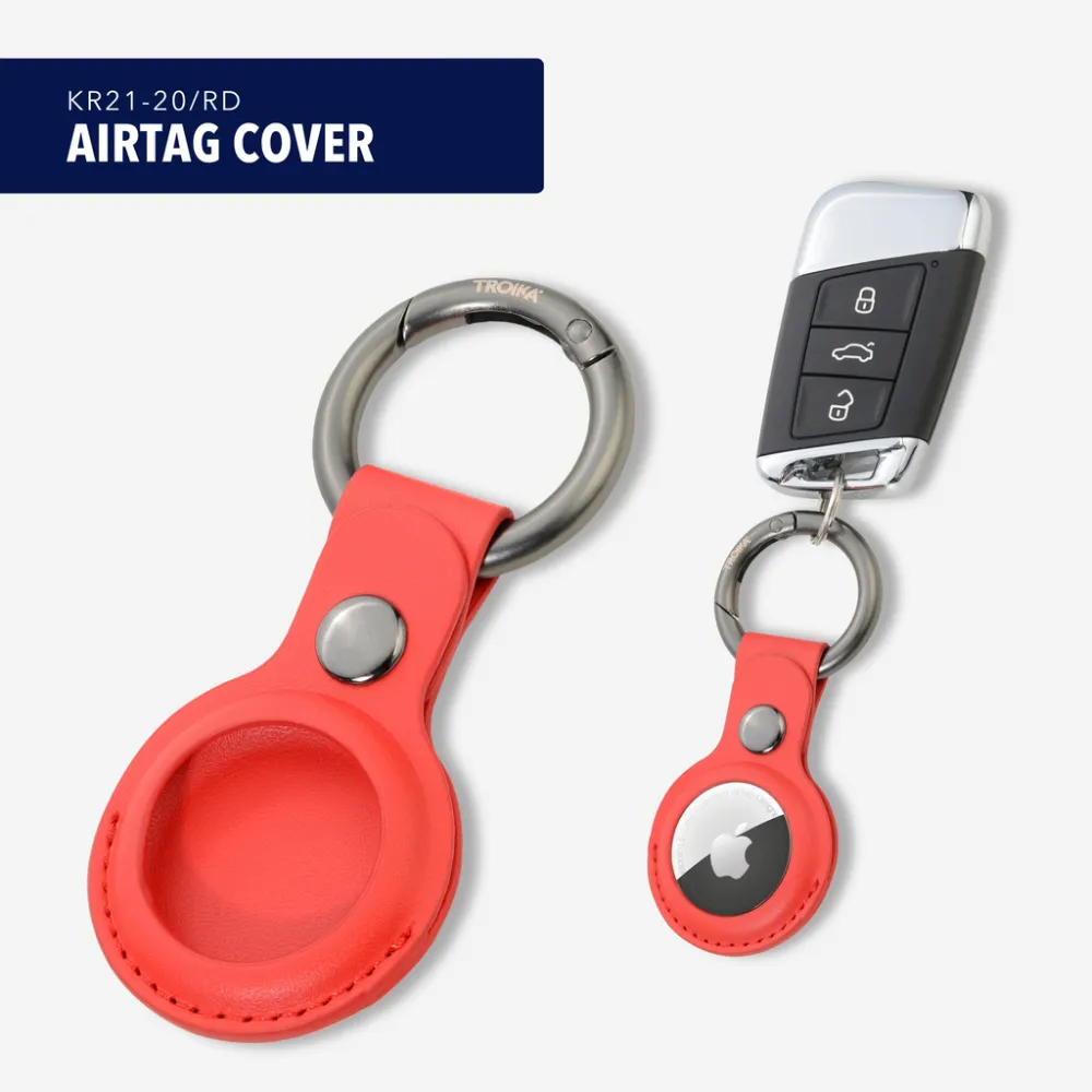 Schlüsselanhänger AIRTAG COVER gunmetal/rot, gunmetal/rot – Bild 8