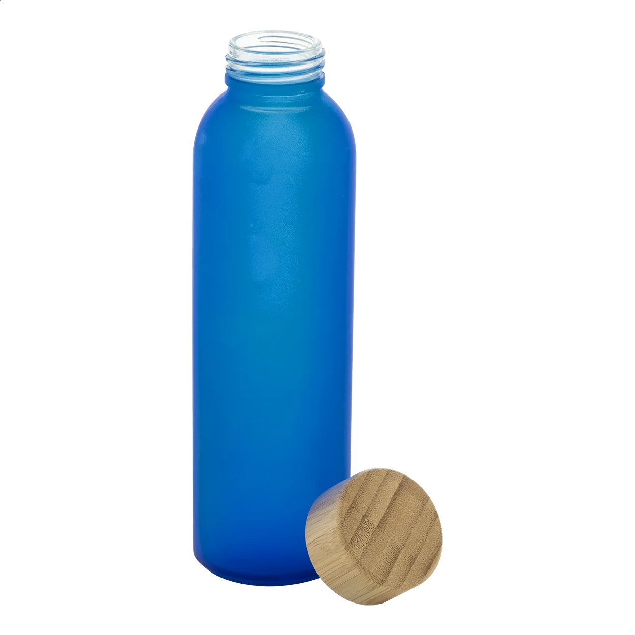 Glas-Trinkflasche Cloody, blau – Bild 3