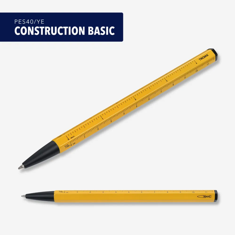 Multitasking-Kugelschreiber CONSTRUCTION BASIC gelb/schwarz, gelb/schwarz – Bild 4