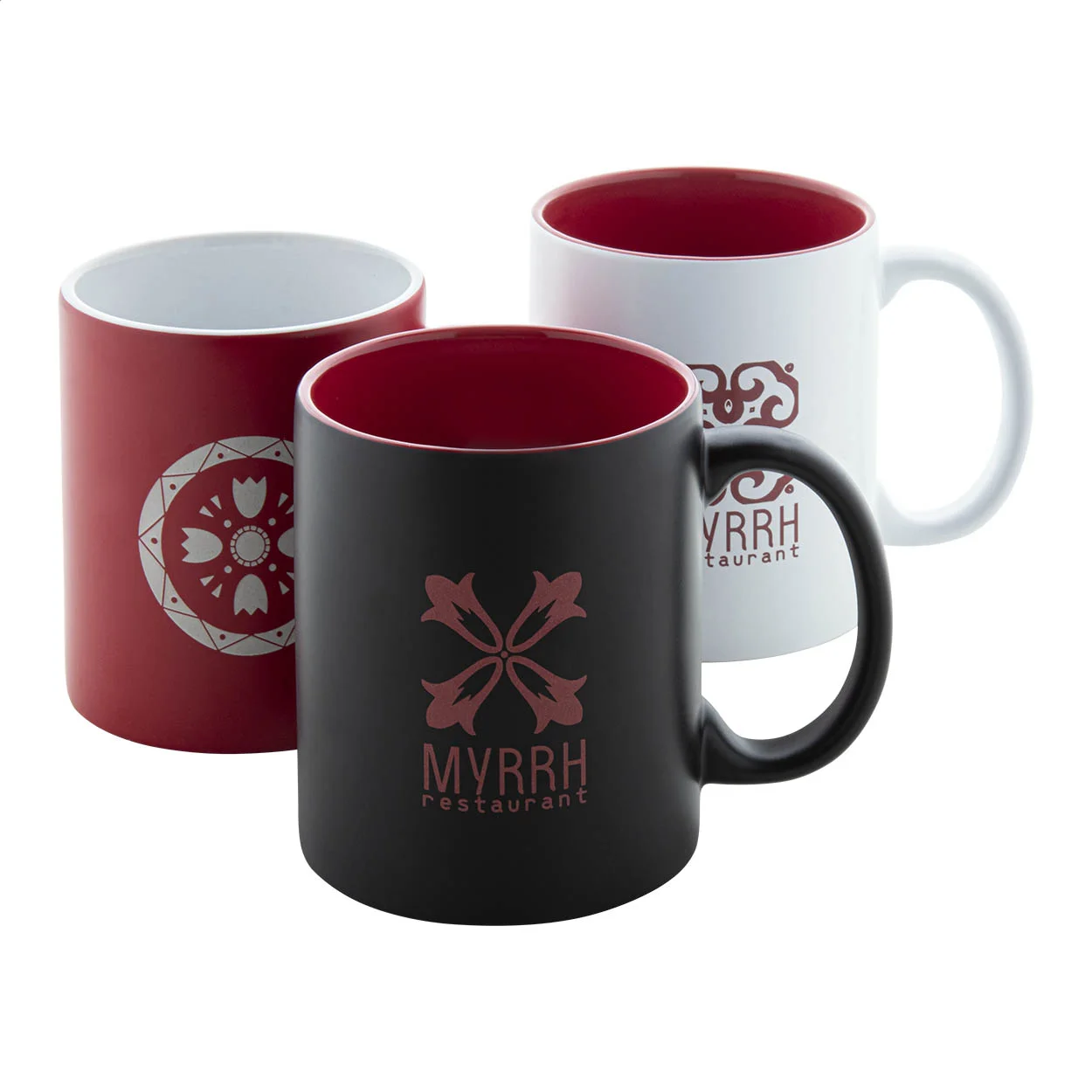 Tasse Bavary, rot, schwarz – Bild 2