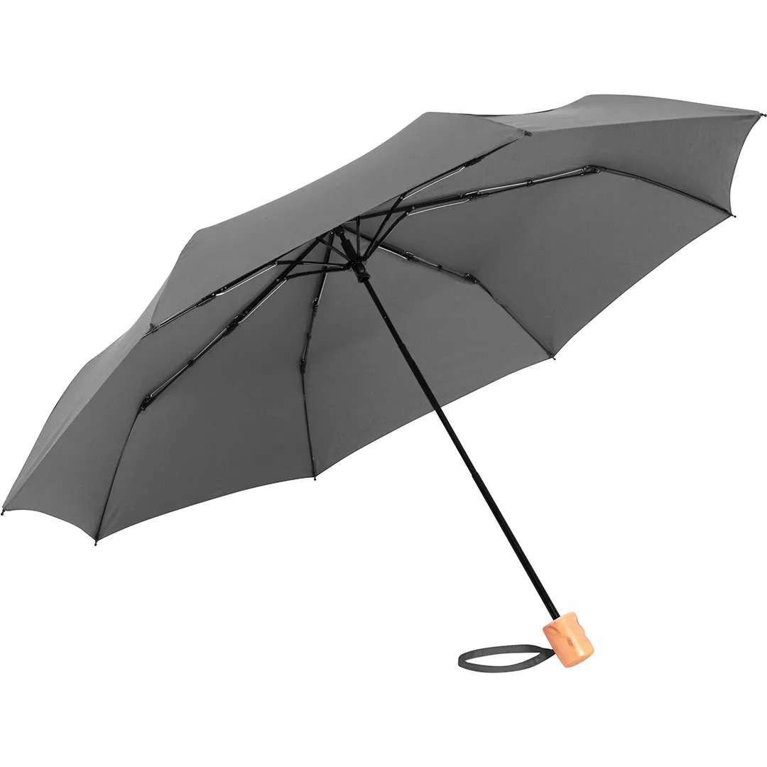 Taschenschirm ÖkoBrella, Ø 98 cm, Länge 26,5 cm, grau wS – Bild 3
