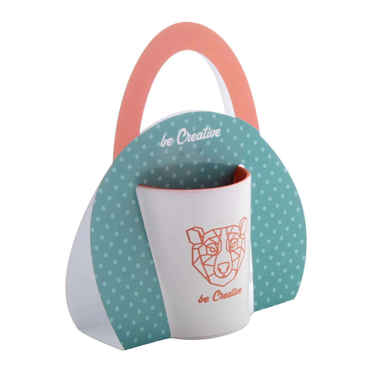 Becher-Tragetasche CarryMug, weiß – Bild 2