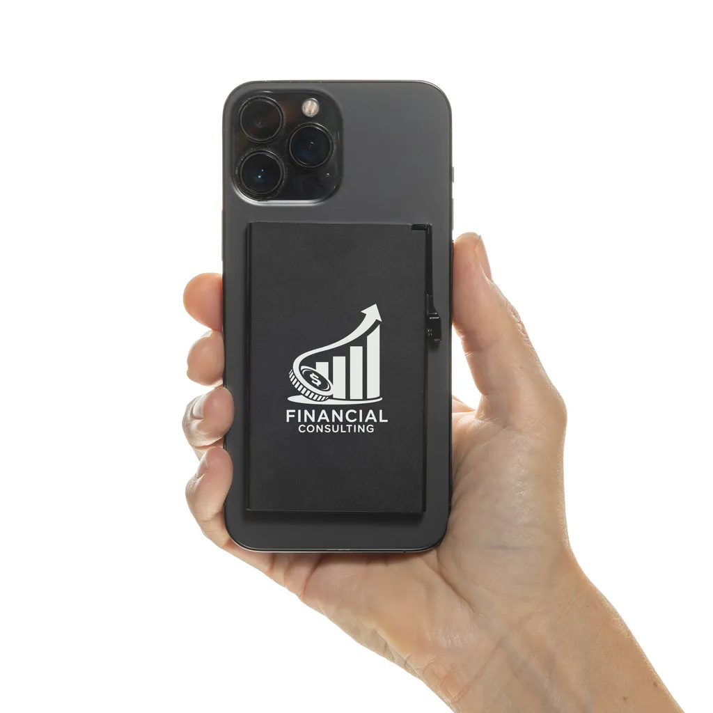 Magnetischer RFID-Kartenhalter aus Aluminium für Smartphones, schwarz – Bild 5