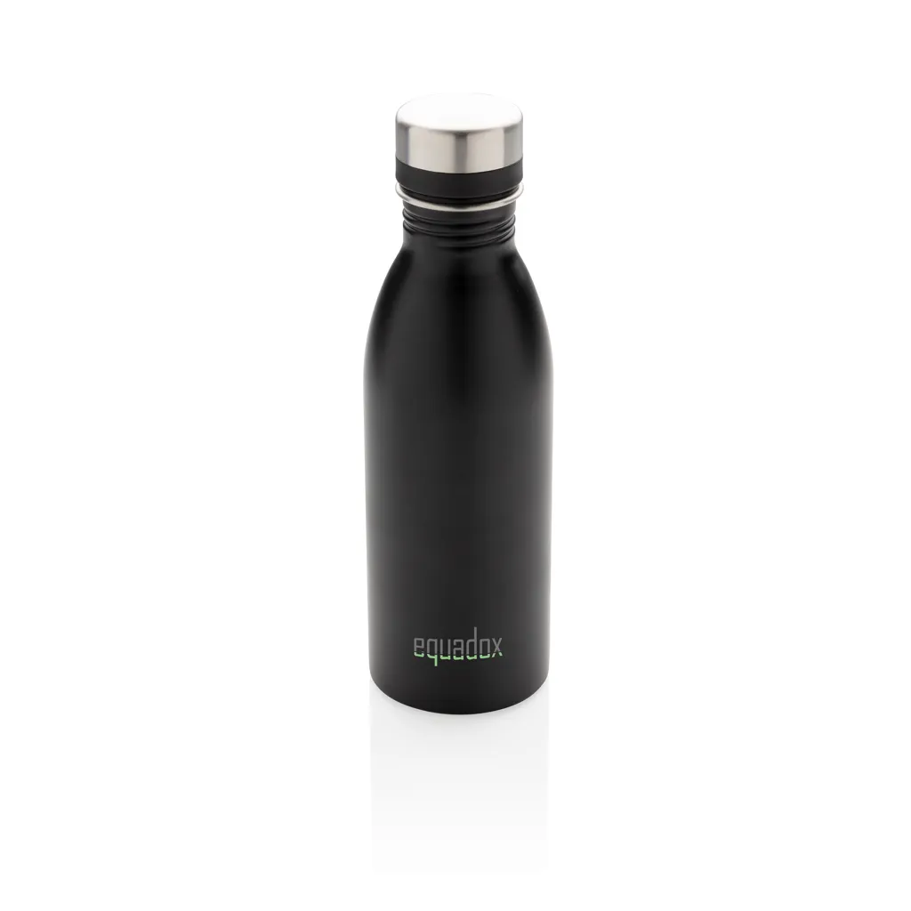 Deluxe Wasserflasche aus RCS recyceltem Stainless-Steel, schwarz – Bild 4
