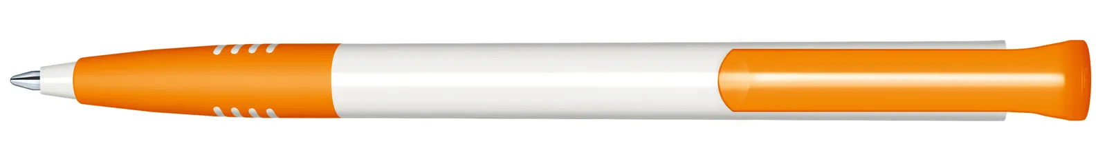 Super Hit Polished Basic SG Druckkugelschreiber, Weiß - Orange 151 – Bild 3