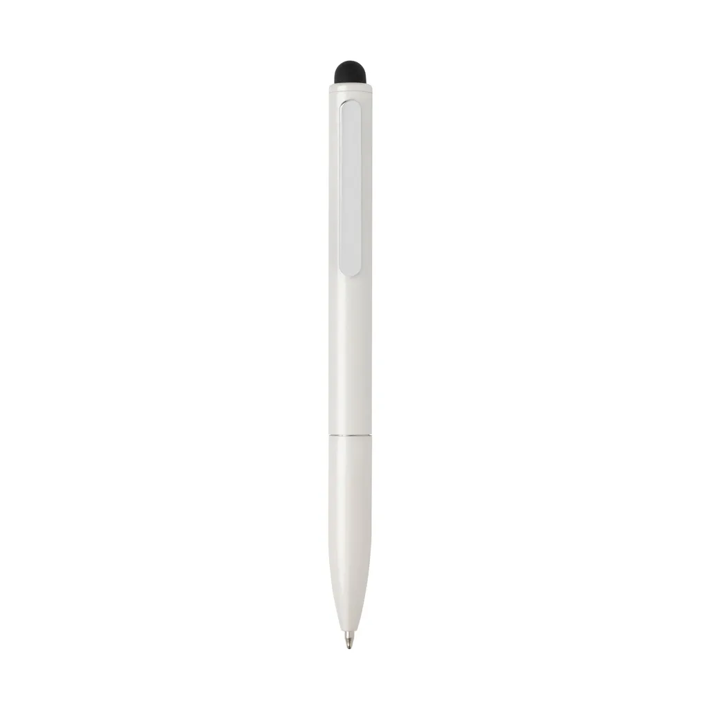 Kymi Stift mit Stylus aus RCS recyceltem Aluminum, weiß – Bild 2
