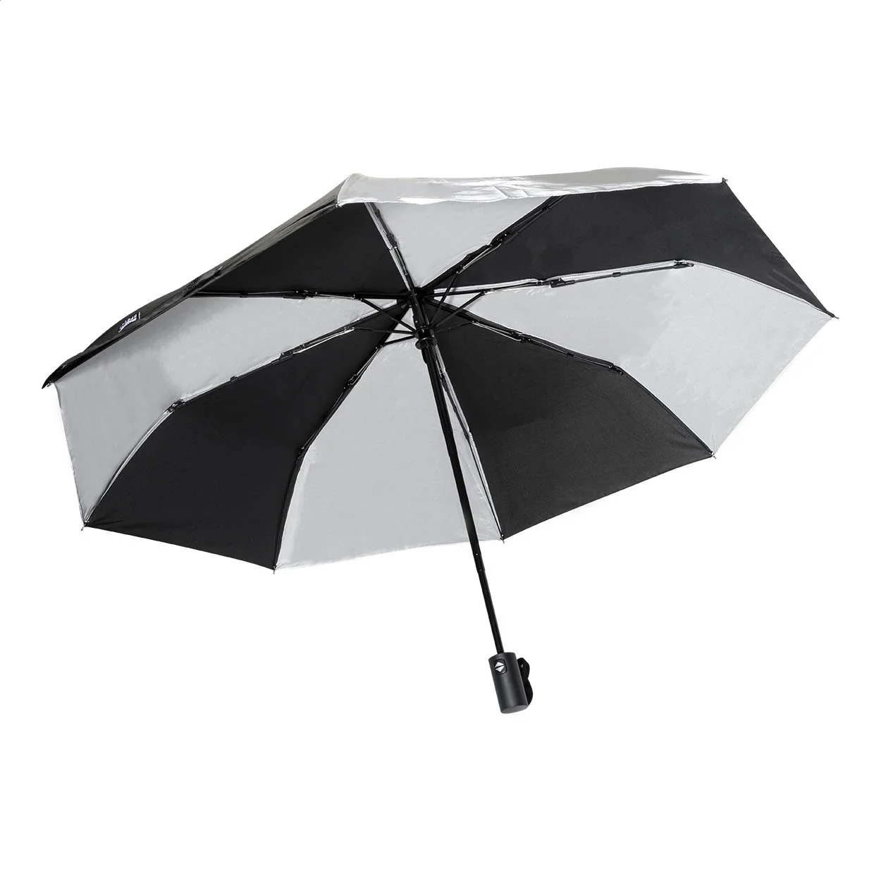 Reflektierender RPET-Regenschirm Radians Fold, schwarz – Bild 5