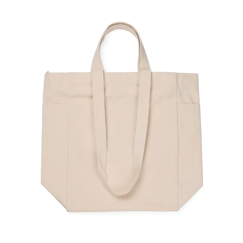 VINGA Hilo AWARE™ Tasche mit Reißverschluss aus rec. Canvas, off white – Bild 4