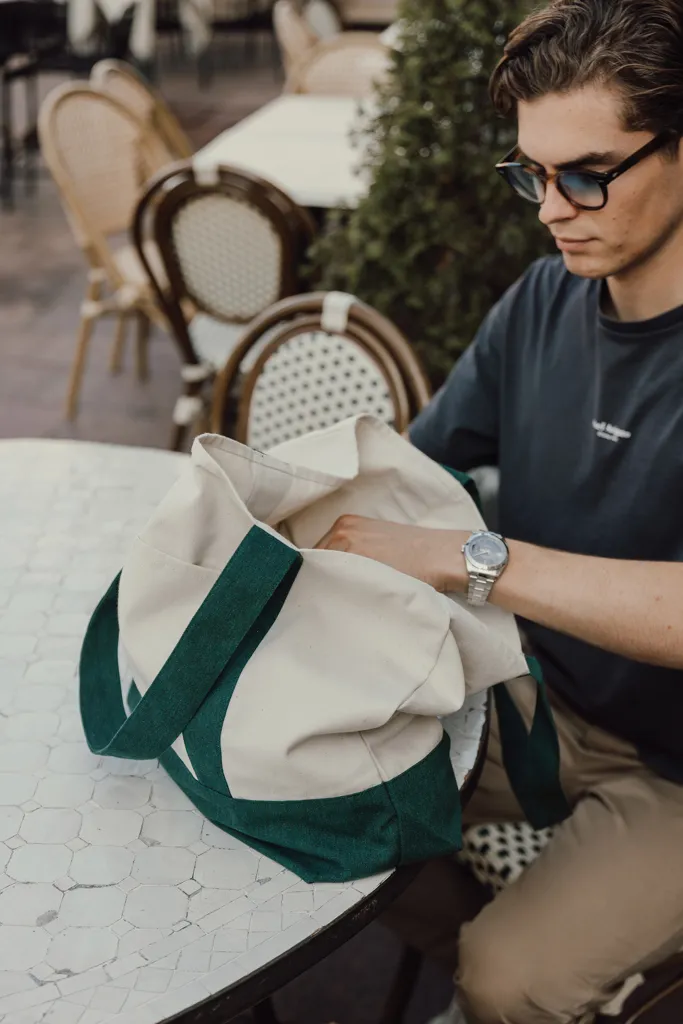 SHOP LOCAL AWARE™ Tasche aus recycelter Baumwolle, 350g/m², grün – Bild 6