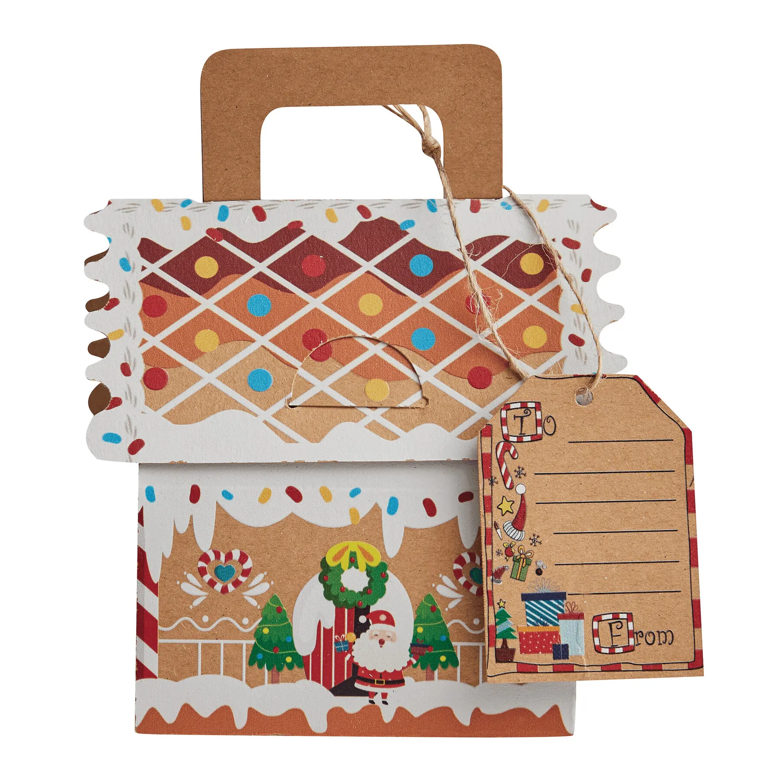 SMALL PRESENT - Papp-Geschenkhäuschen bunt, bunt – Bild 2