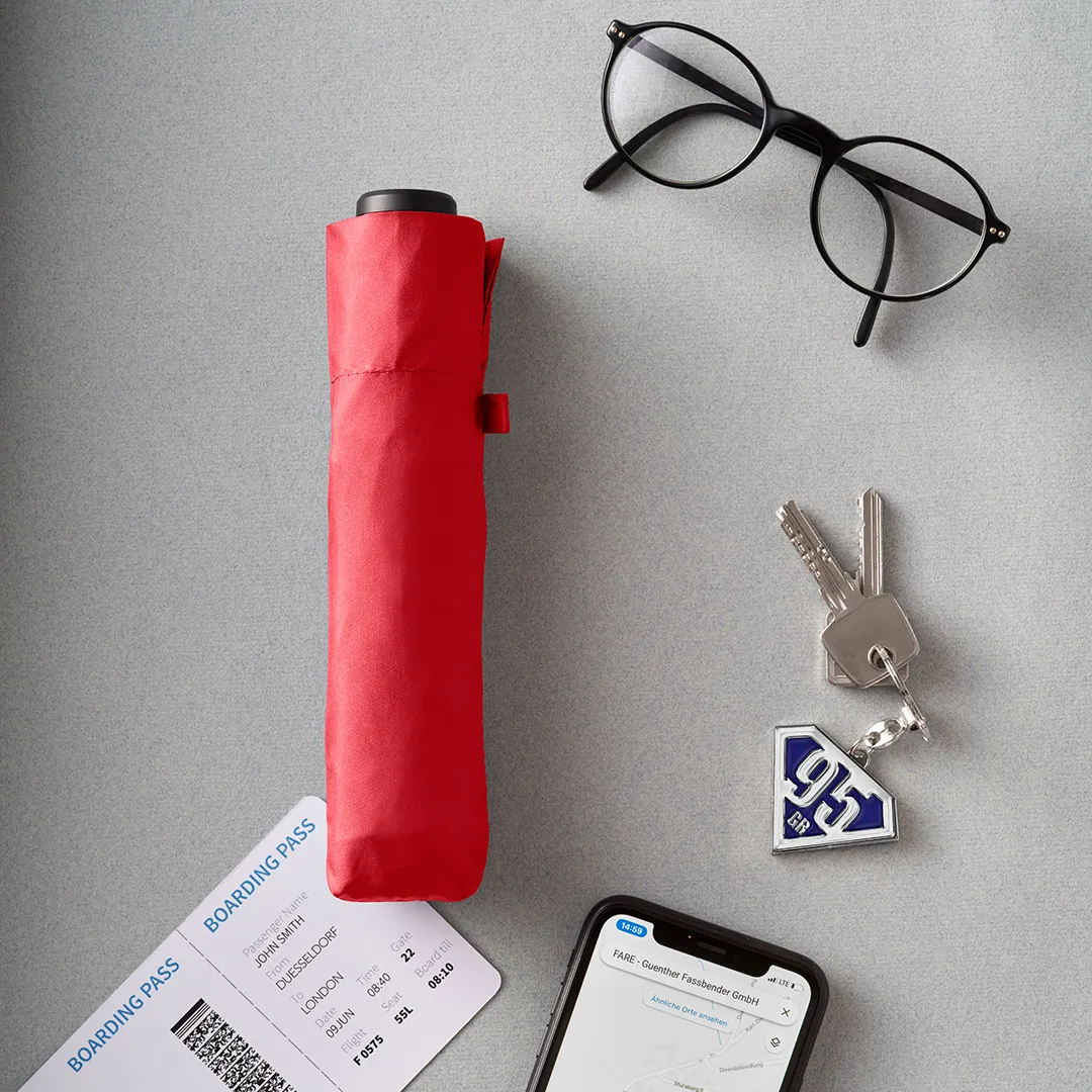 Mini-Taschenschirm FARE® FiligRain Only95, rot – Bild 9