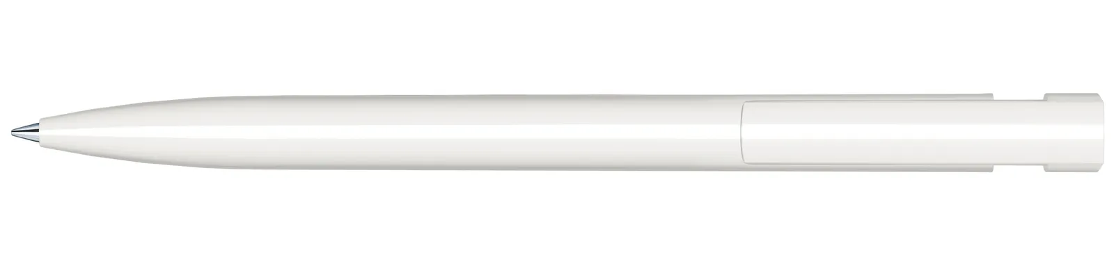 Liberty Polished Basic Druckkugelschreiber, Weiß - Blau 2757 – Bild 3