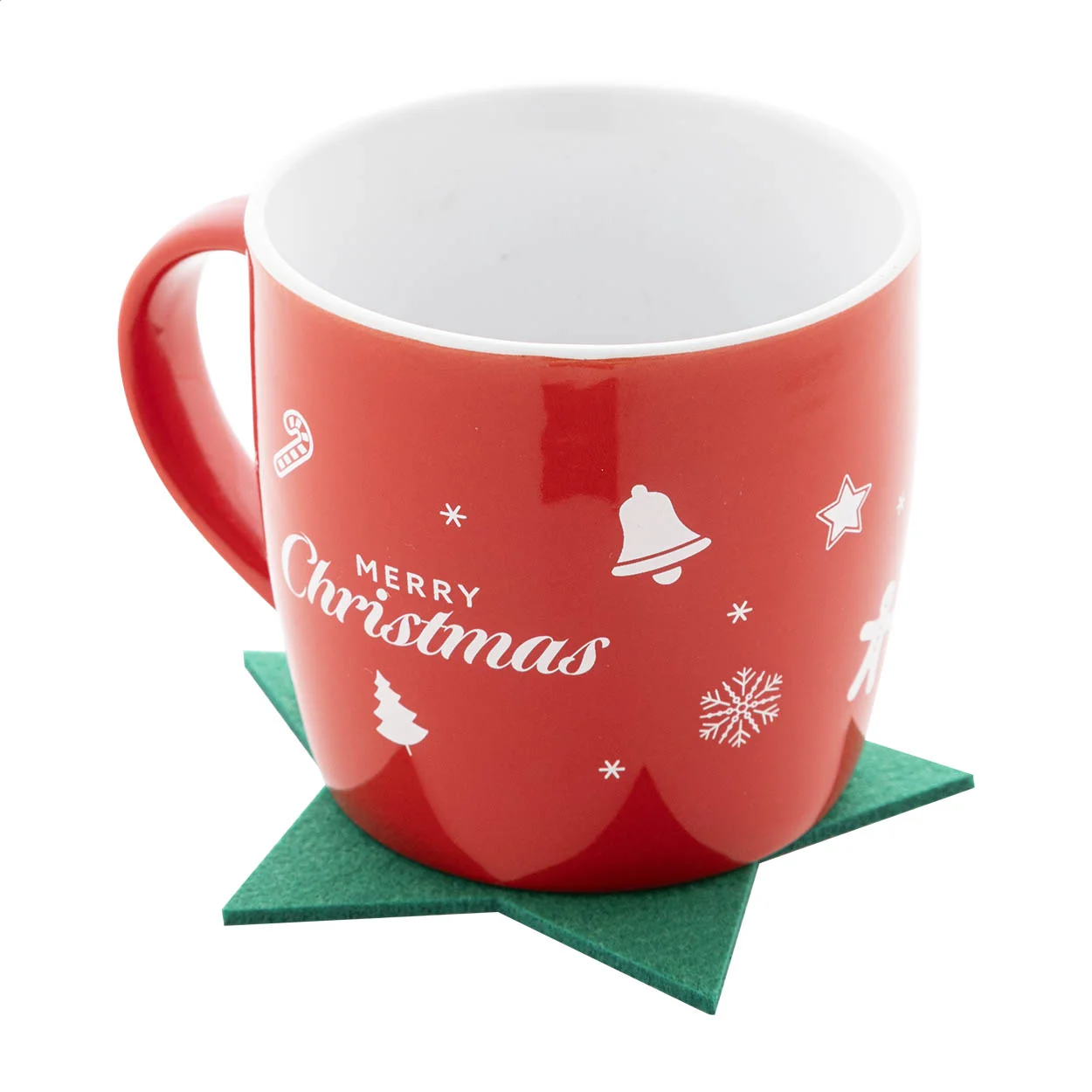 Weihnachtsuntersetzer-Set RPET Vagnes, grün – Bild 6