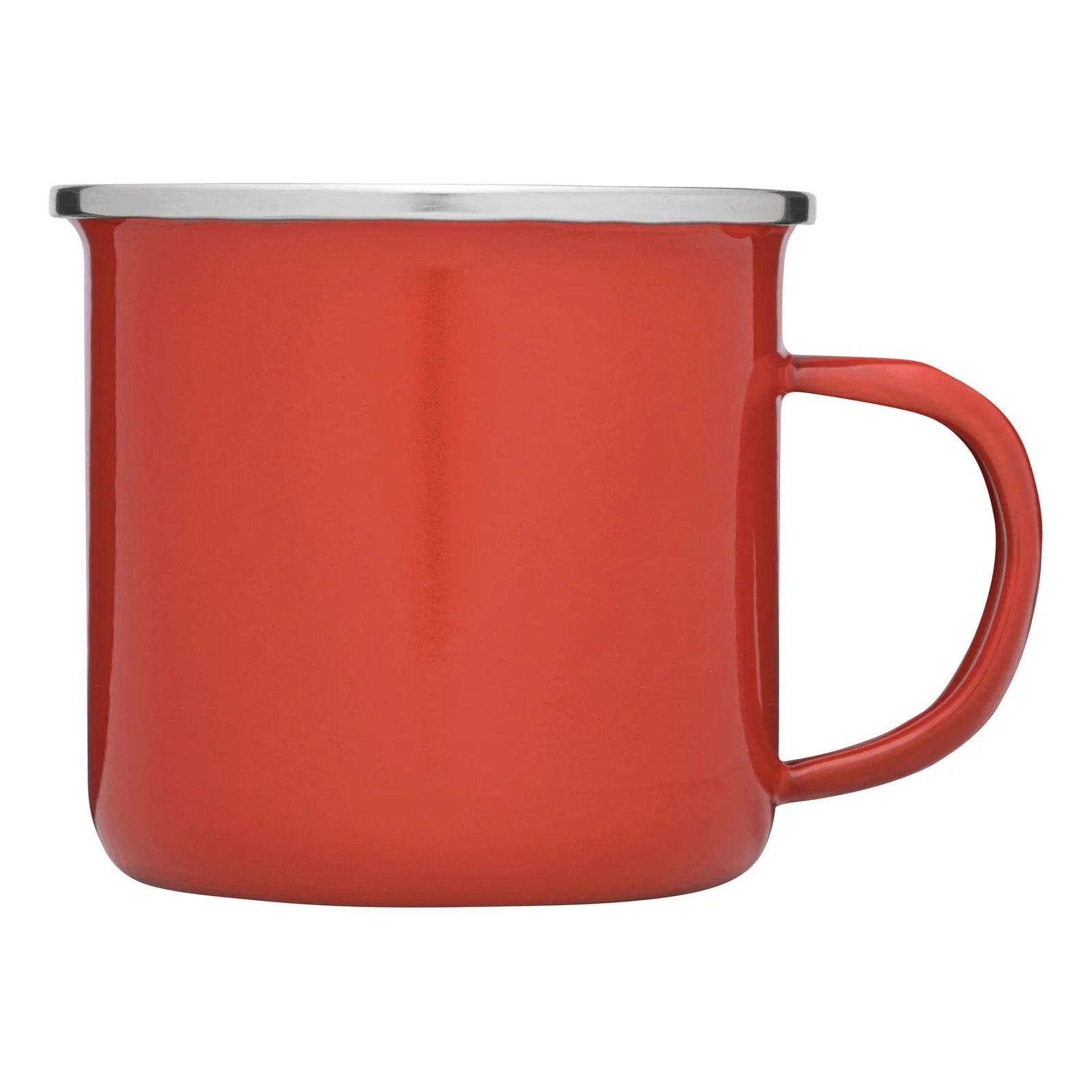 VINTAGE CUP - Emaille-Trinkbecher, rot – Bild 3