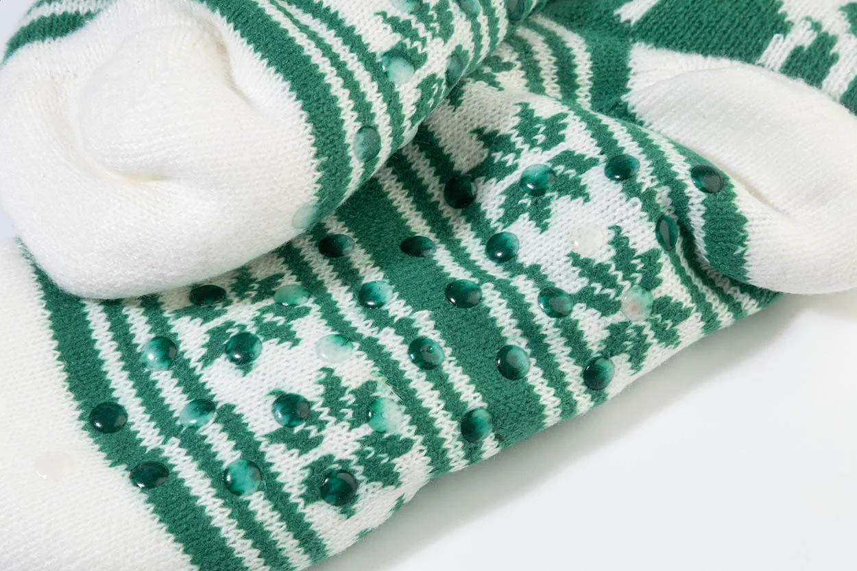 Weihnachtshausschuhsocken Norsokkar, grün – Bild 2
