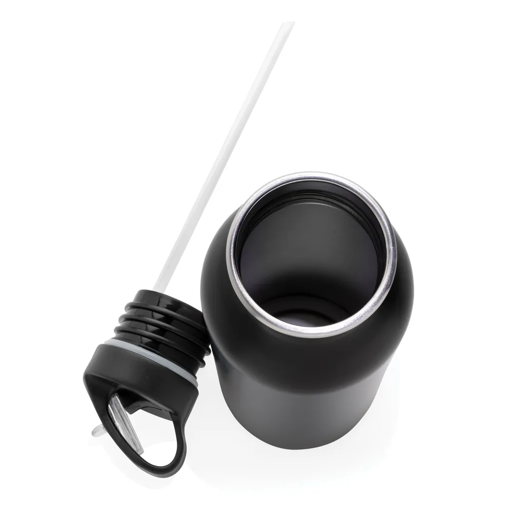 Deluxe Sportflasche aus Edelstahl, schwarz – Bild 5