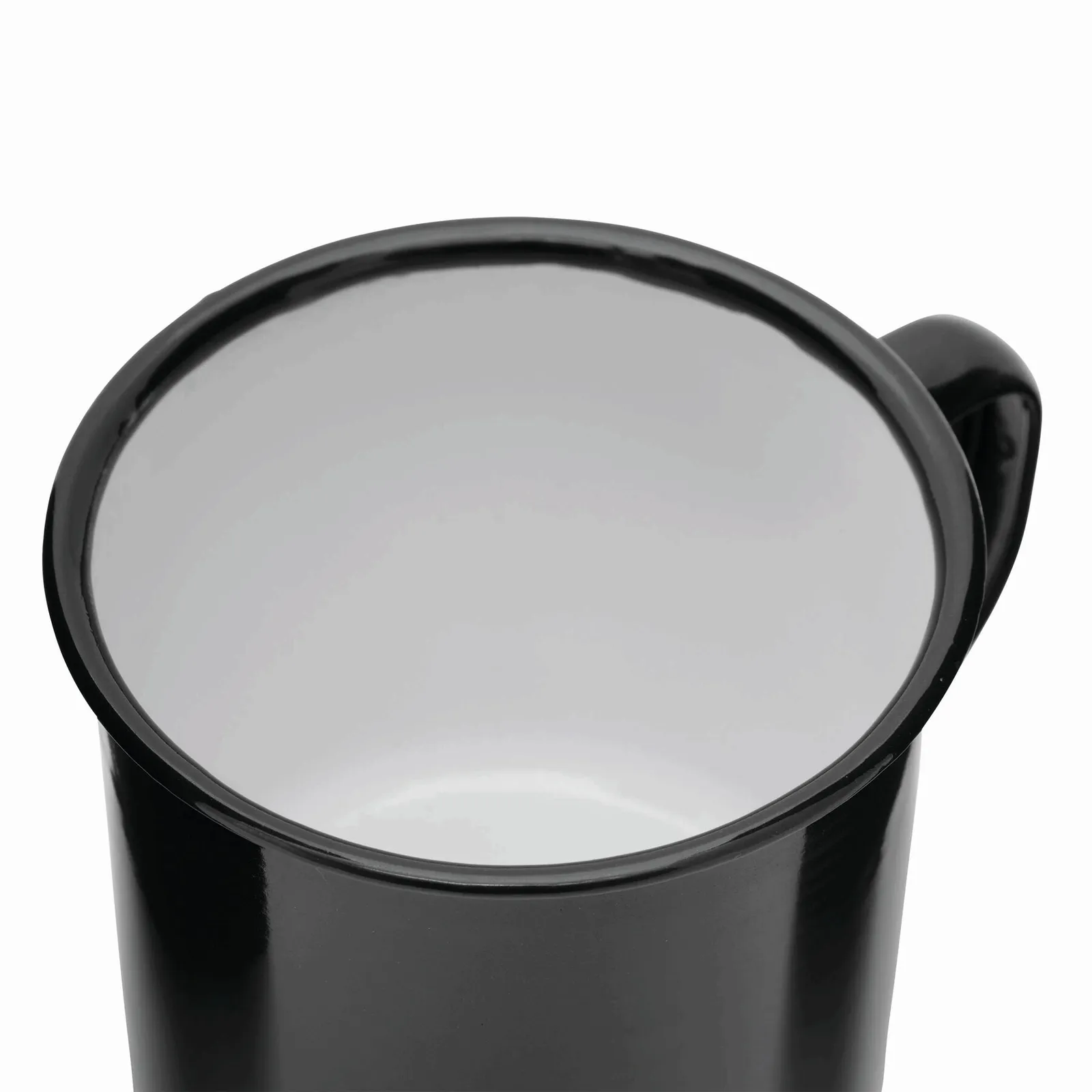 RETRO CUP - Emaille Becher, schwarz, weiß – Bild 5
