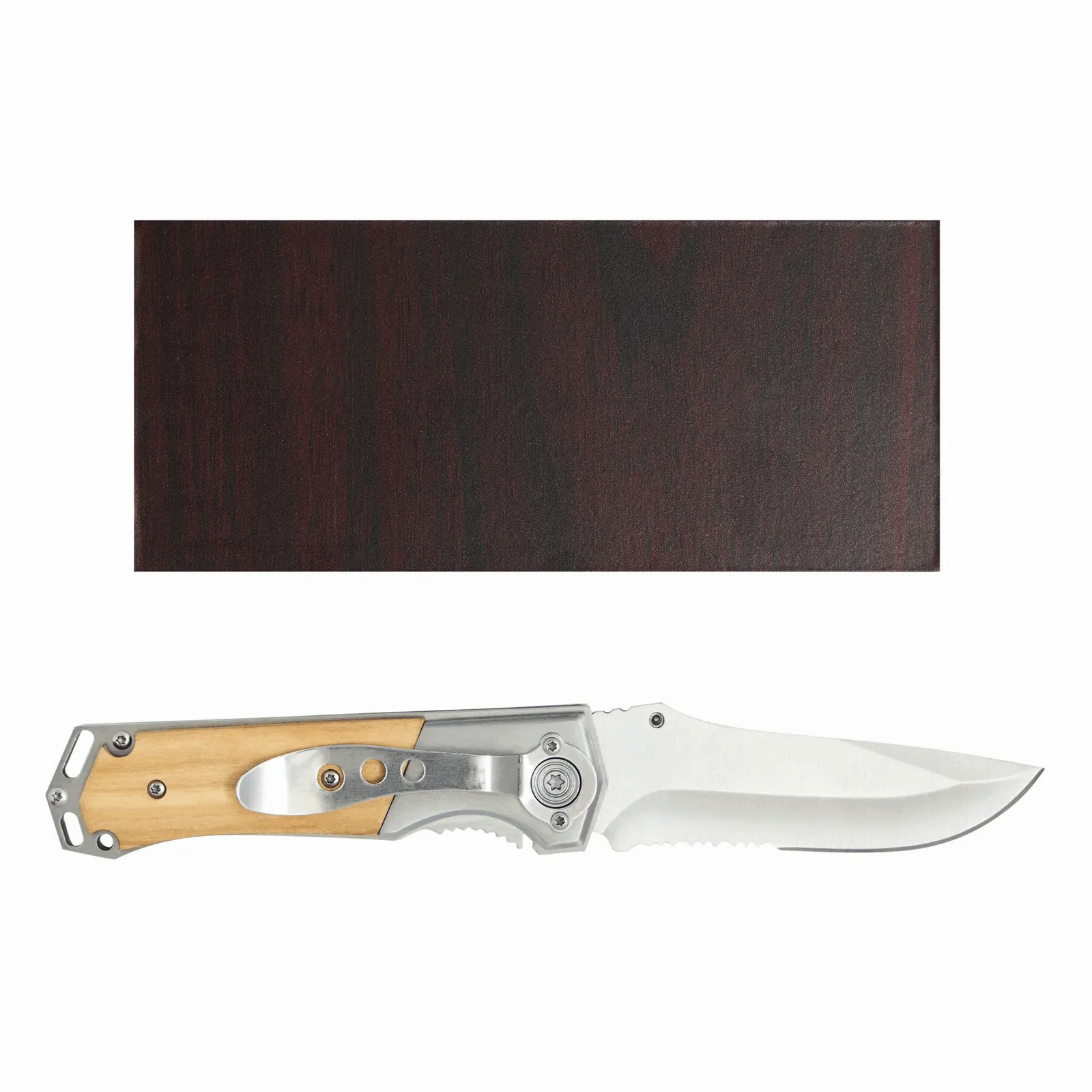 HUNTER - Jagdmesser braun, silber, braun, silber – Bild 3