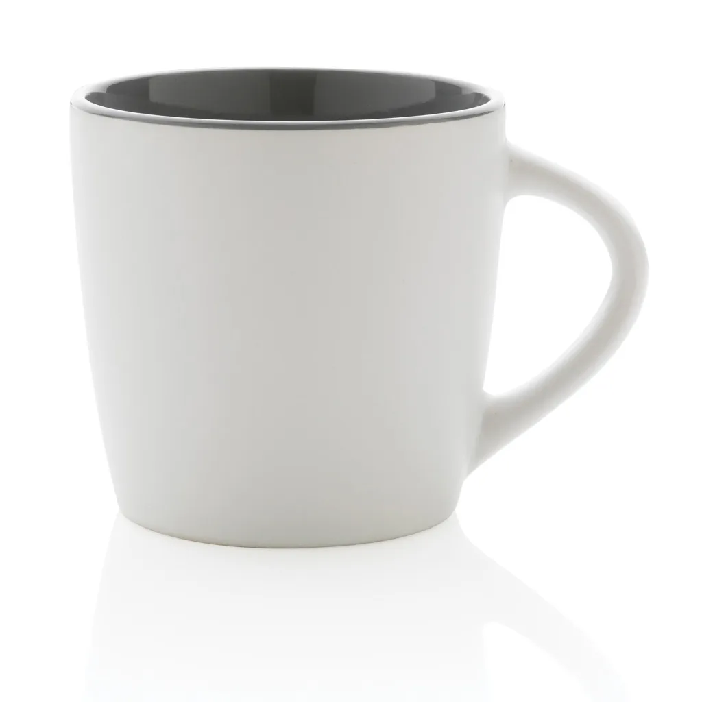 Keramiktasse innen coloriert, 300ml, weiß – Bild 2