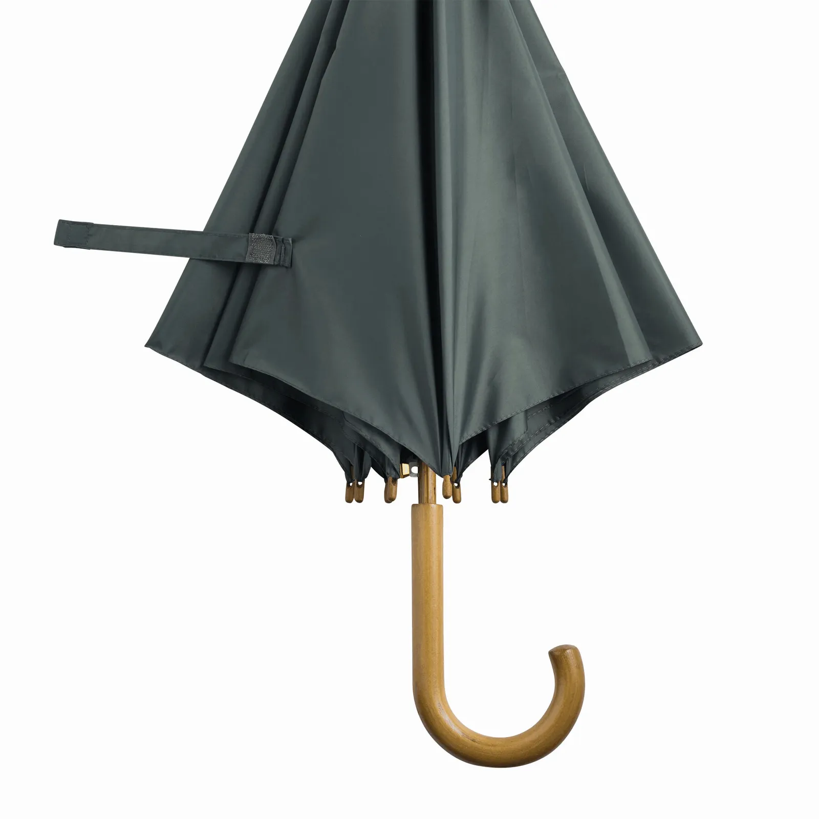 BOOGIE Umbrella, Automatik-Holzstockschirm, grau – Bild 4