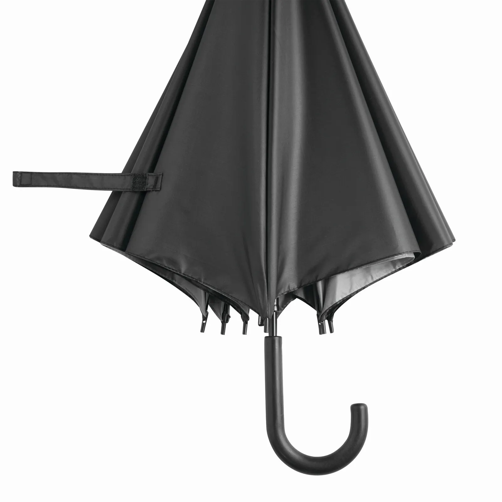 DOUBLY Umbrella, Automatik-Stockschirm, grau, schwarz – Bild 4