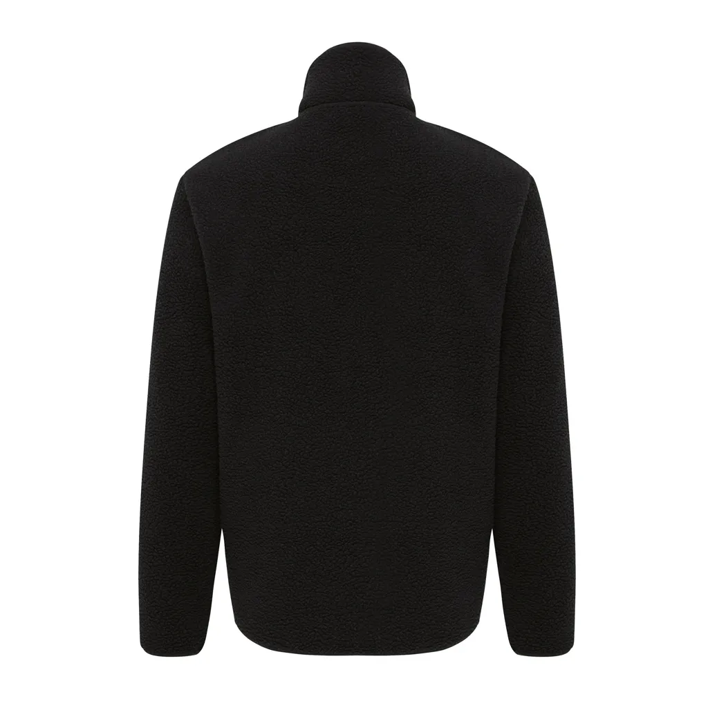 IQONIQ Diran Fleecejacke aus recyceltem Polyesterflor, schwarz – Bild 2