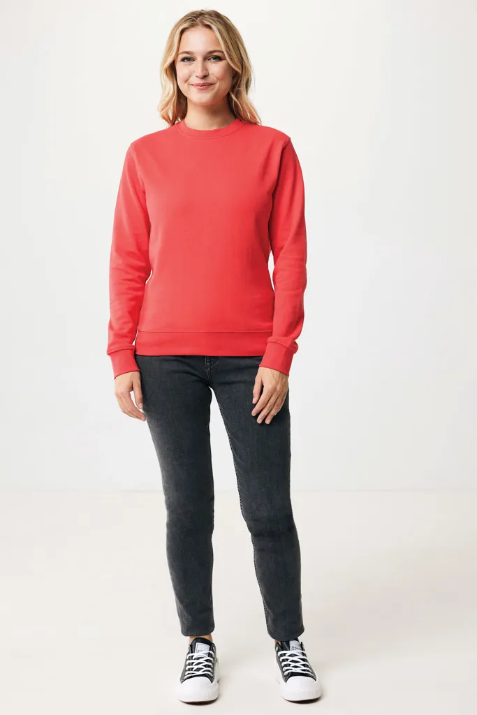 IQONIQ Zion Rundhals-Sweater aus recycelter Baumwolle, luscious red – Bild 5