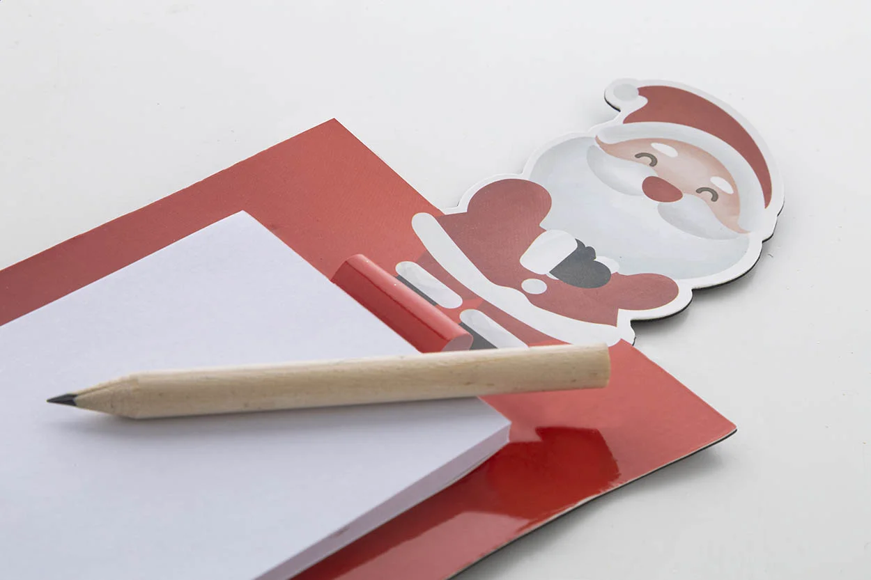Magnetischer Notizblock Weihnachten, Weihnachtsmann Julliste, rot – Bild 4