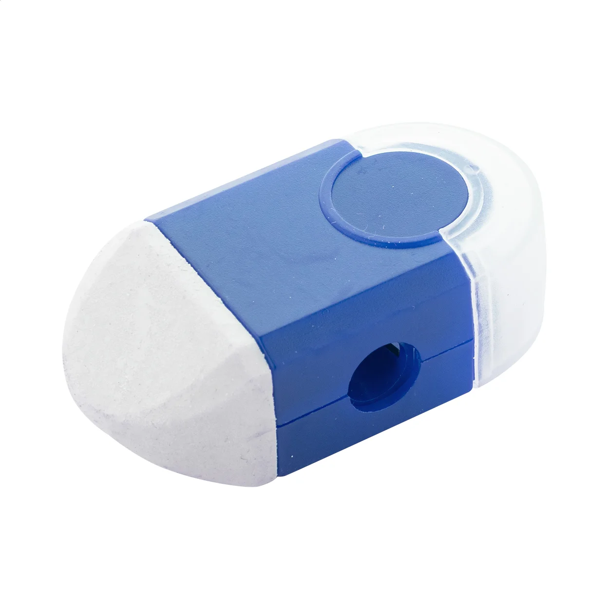 Radiergummi und Spitzer Pencix, blau, weiß – Bild 4