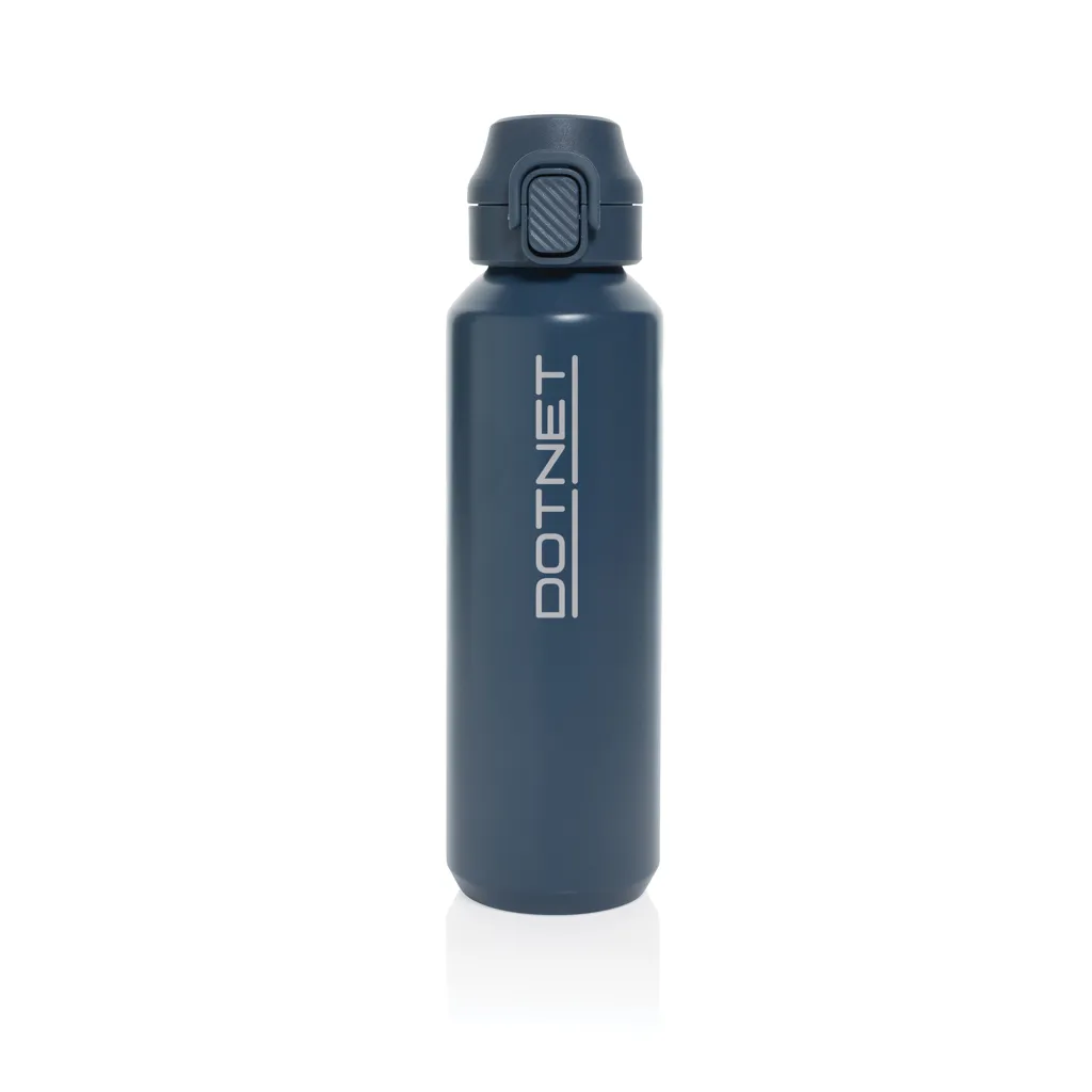 Via RCS Re-Steel Sportflasche mit Verschluss, 600ml, navy blau – Bild 6