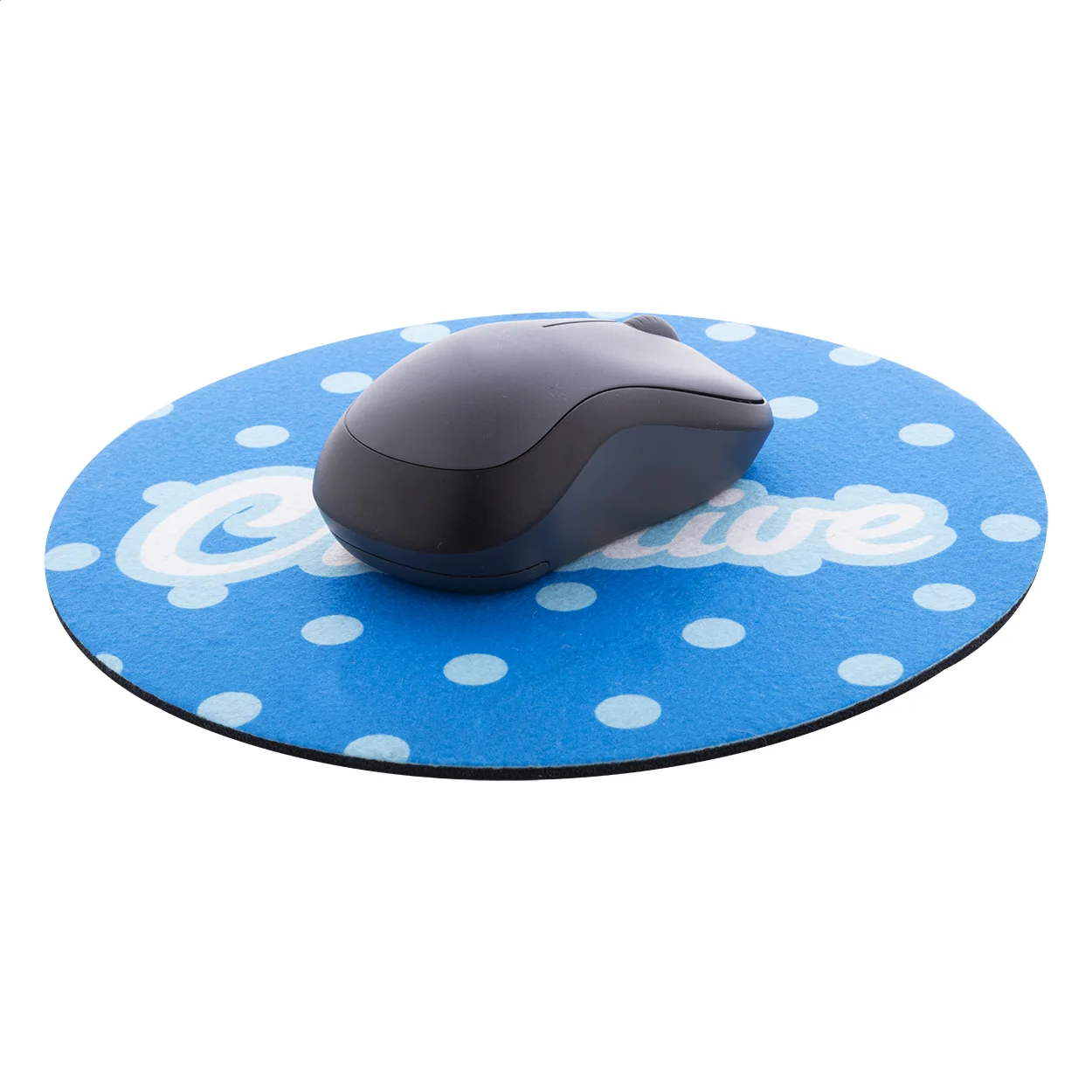 RPET Mauspad CreaFelt Cursor Round, weiß – Bild 8