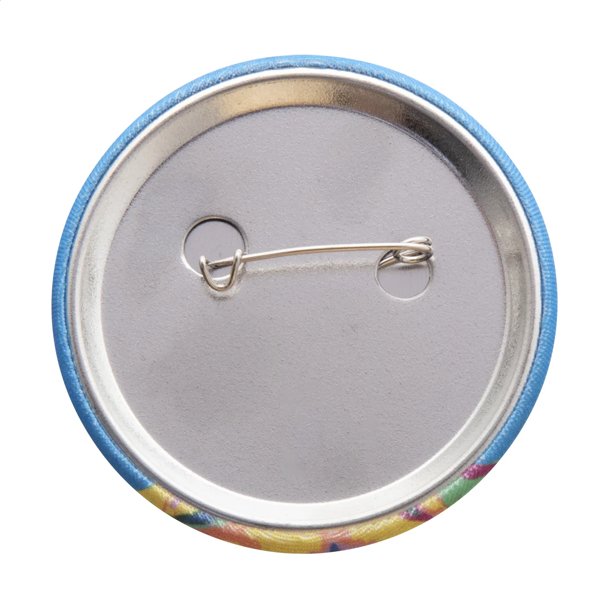 Button-Anstecker PinBadge RPET Maxi, weiß, silber – Bild 3