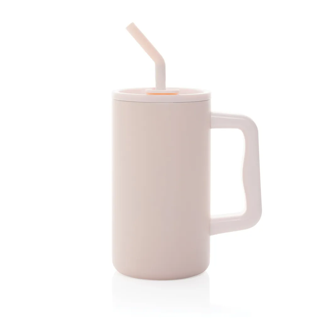 Cube Becher aus RCS recyceltem Stahl 800ml, rosa – Bild 2